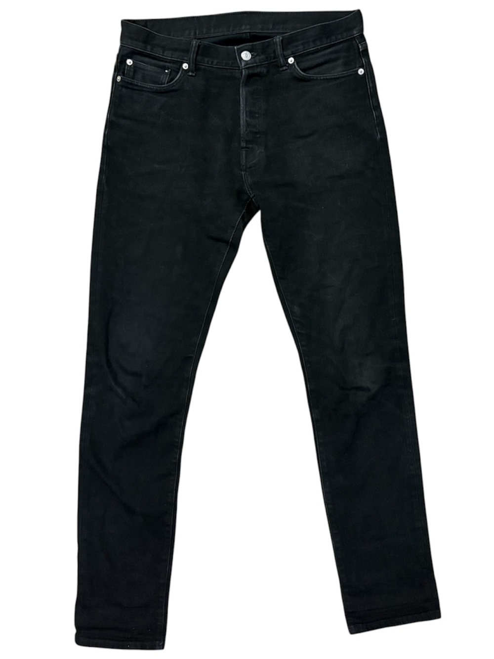 Buck Mason Men Maverick Slim Jean 32x34 Black 14oz Double Dipped Button Fly 121